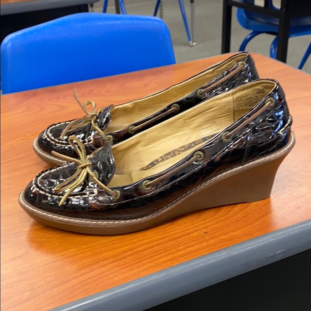 Sperry Crocodile wedges